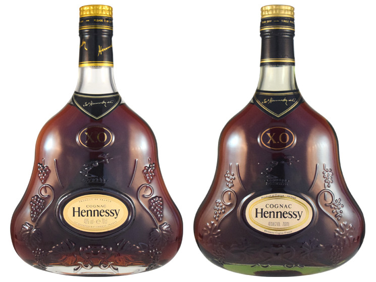 Hennessy xo 金キャップ グリーンボトル古酒 逆輸入 - ブランデー