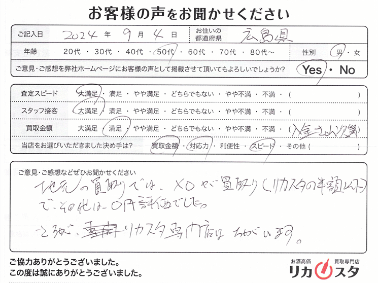 広島県のブランデー買取